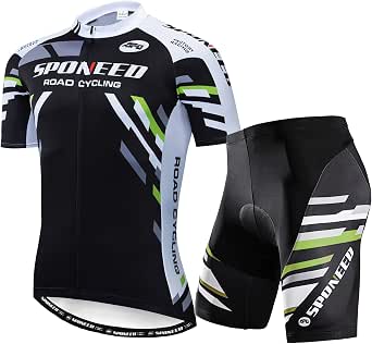 Sponeed Men's Cycling Jersey and Padded Shorts Set