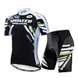 sponeed Cycling Jersey Short Sleeve Suits Men Bike Clothing Road Bicycle Shorts Padded Outfits