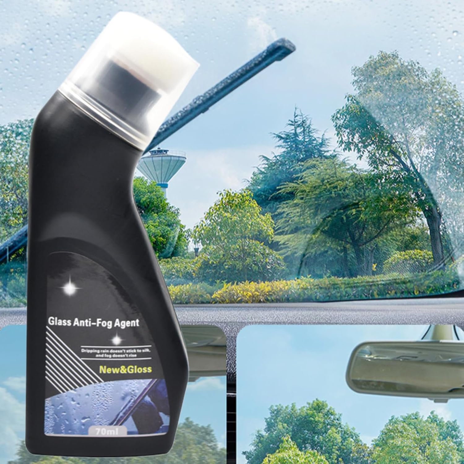 Car Glass Anti Fog Spray | Improve Visibility Easy Application | Car Glass Anti Fog Spray for Winter - for Drivers Homeowners Commuting Night Driving Rainy Season Adventure