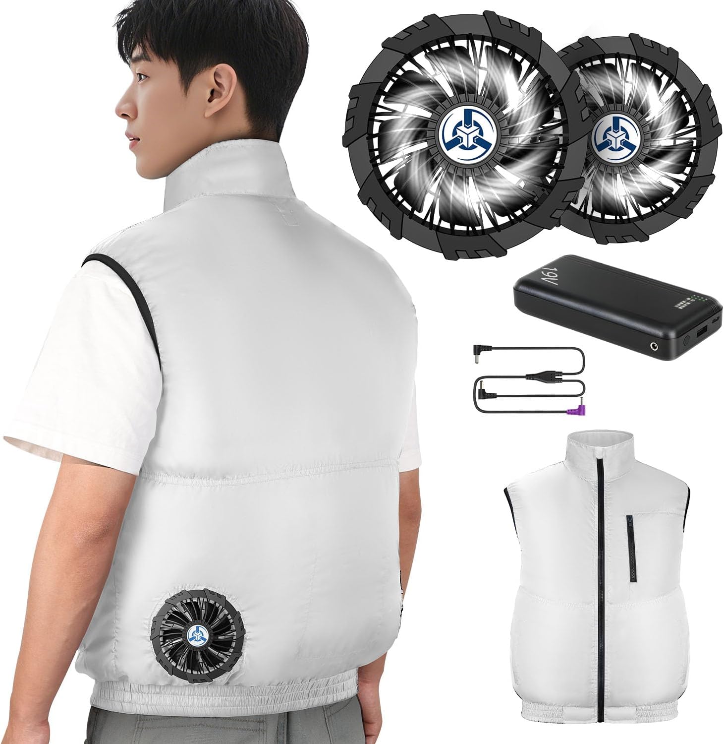 Amazon.co.jp: [Sumeriy] 空調作業服 ベスト 30000mAh大容量