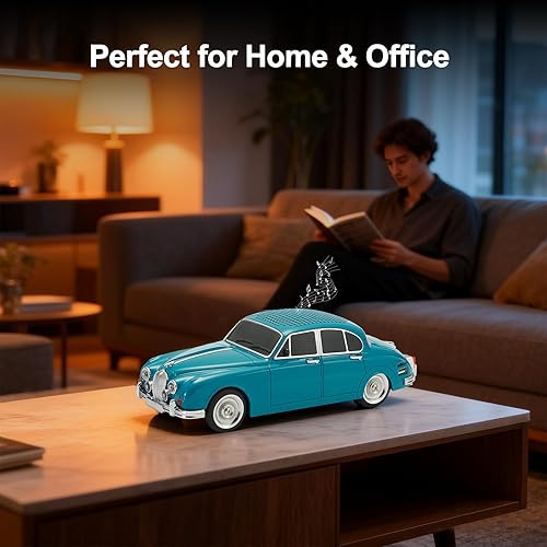 Miniatura 7 de WS-596 Retro Sedan Bluetooth Car Replica Altavoz - Modelo inalámbrico portátil con sonido HD, emparejamiento estéreo TWS, radio FM, reproducción