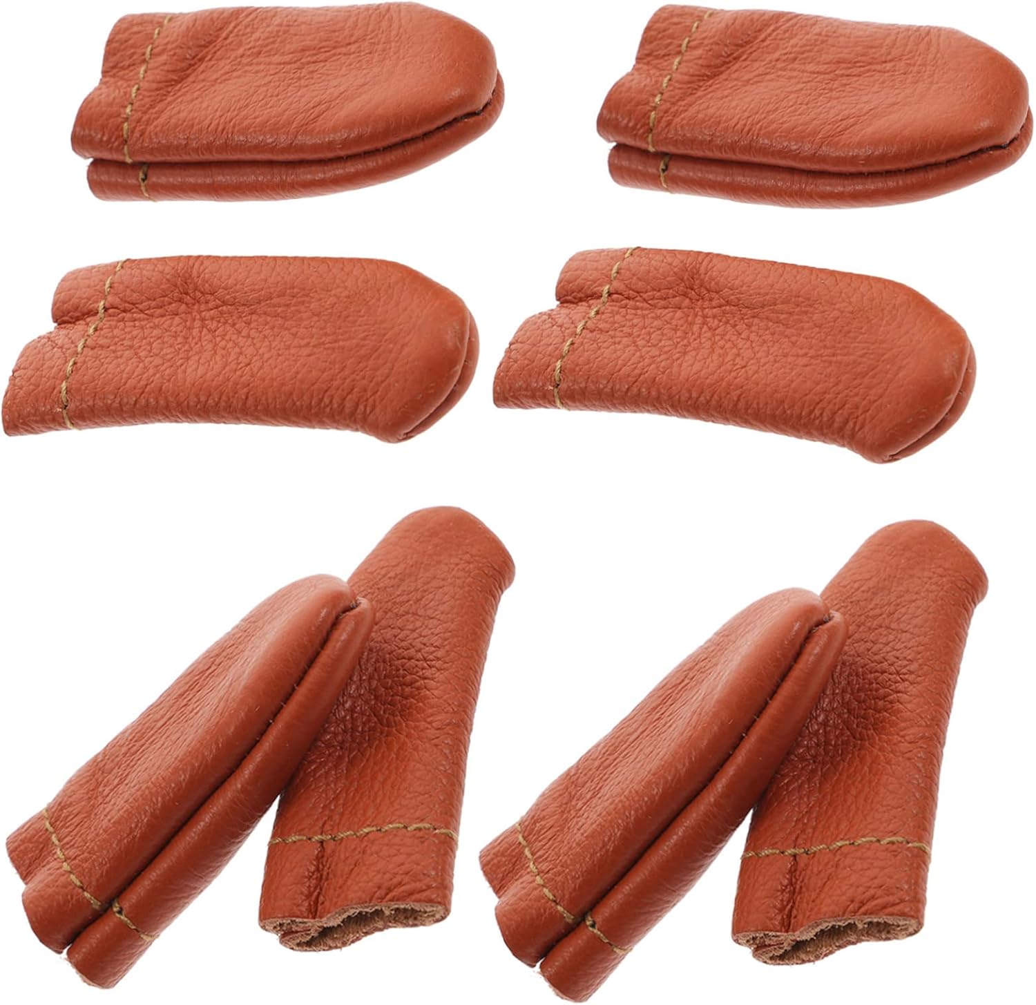 COHEALI 10 Pairs Leather Finger Cots Nail Tools Crochet