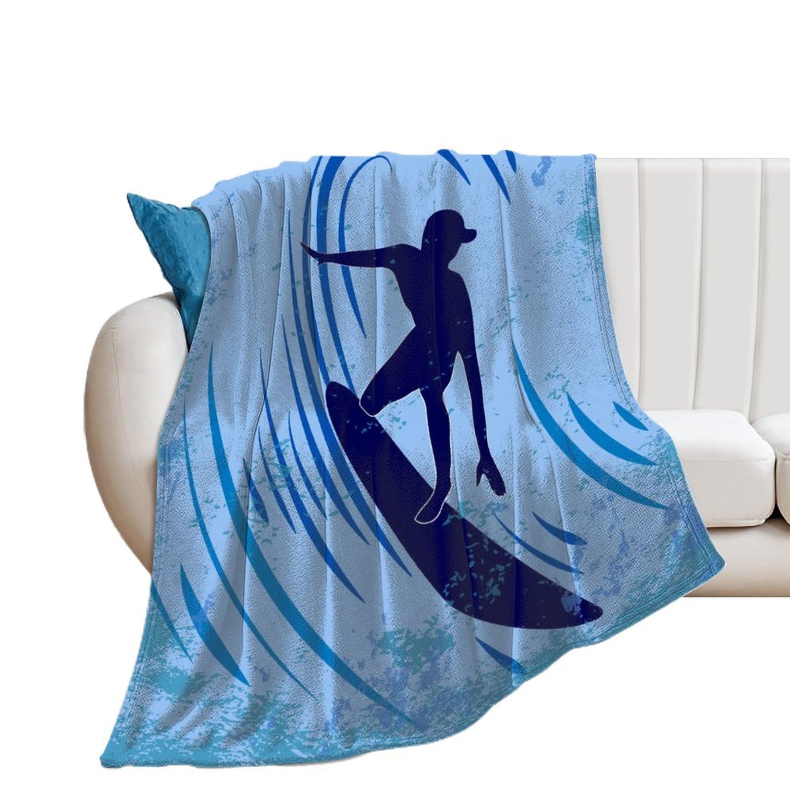 Couverture polaire surf pour réchauffer vos soirées sur le canapé