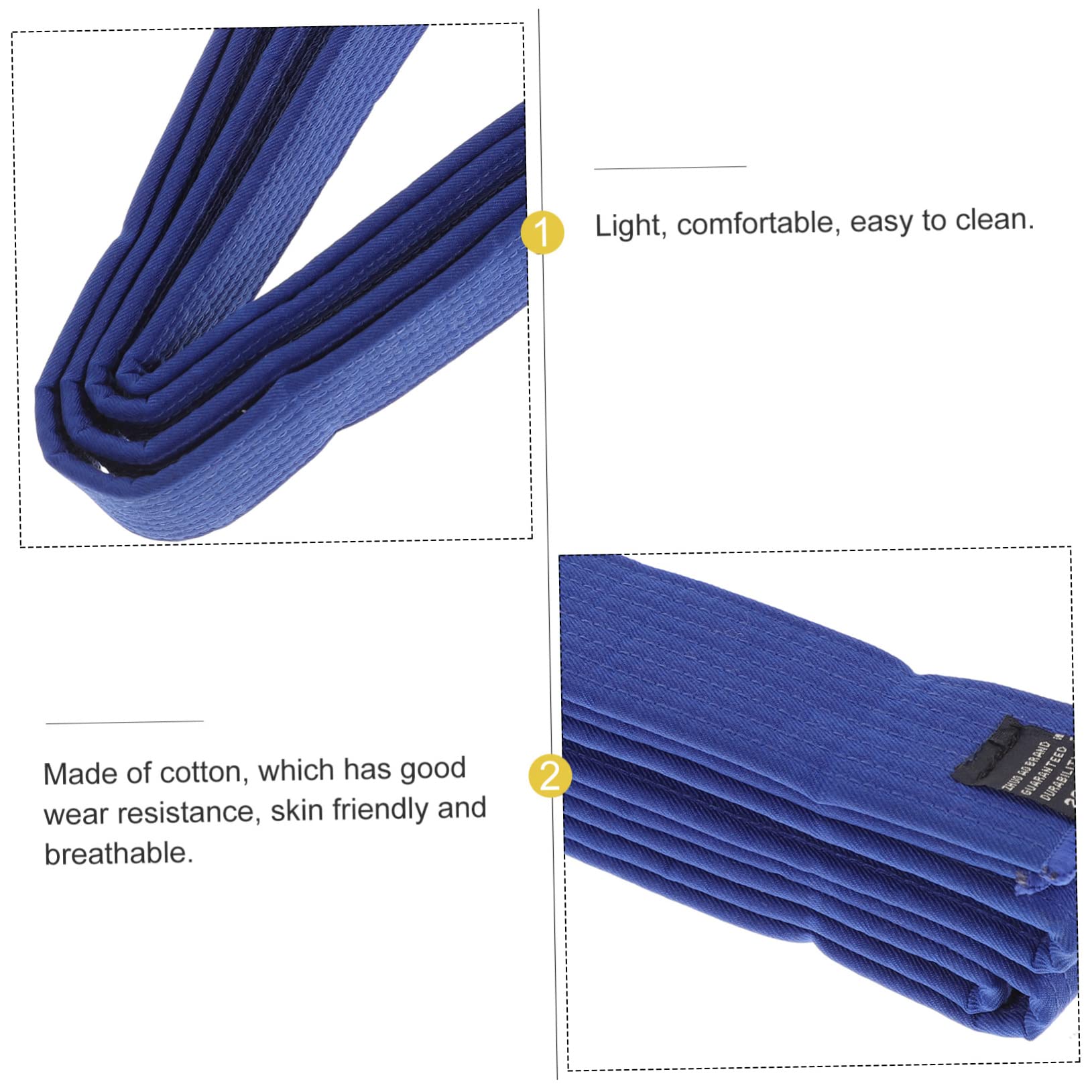 Happyyami Cintura Karate 6 Pezzi in Cotone, Cintura da Arti Marziali | Colori Assortiti, Cuciture Robuste, Resistente All'usura, Facile da Pulire