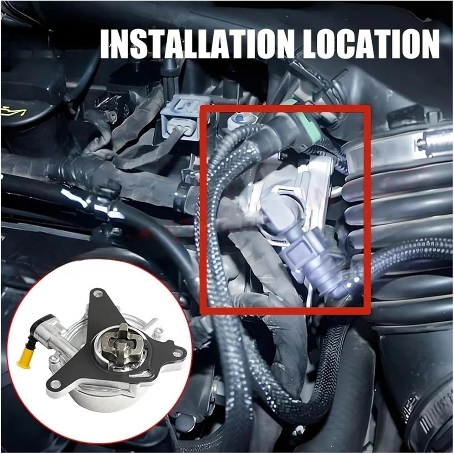 55270032 Brake Vacuum Pump Compatible with Abarth 500 500C ALFA Romeo Giulietta MITO Fiat Punto Lancia Delta 55221559 55236785 55249347