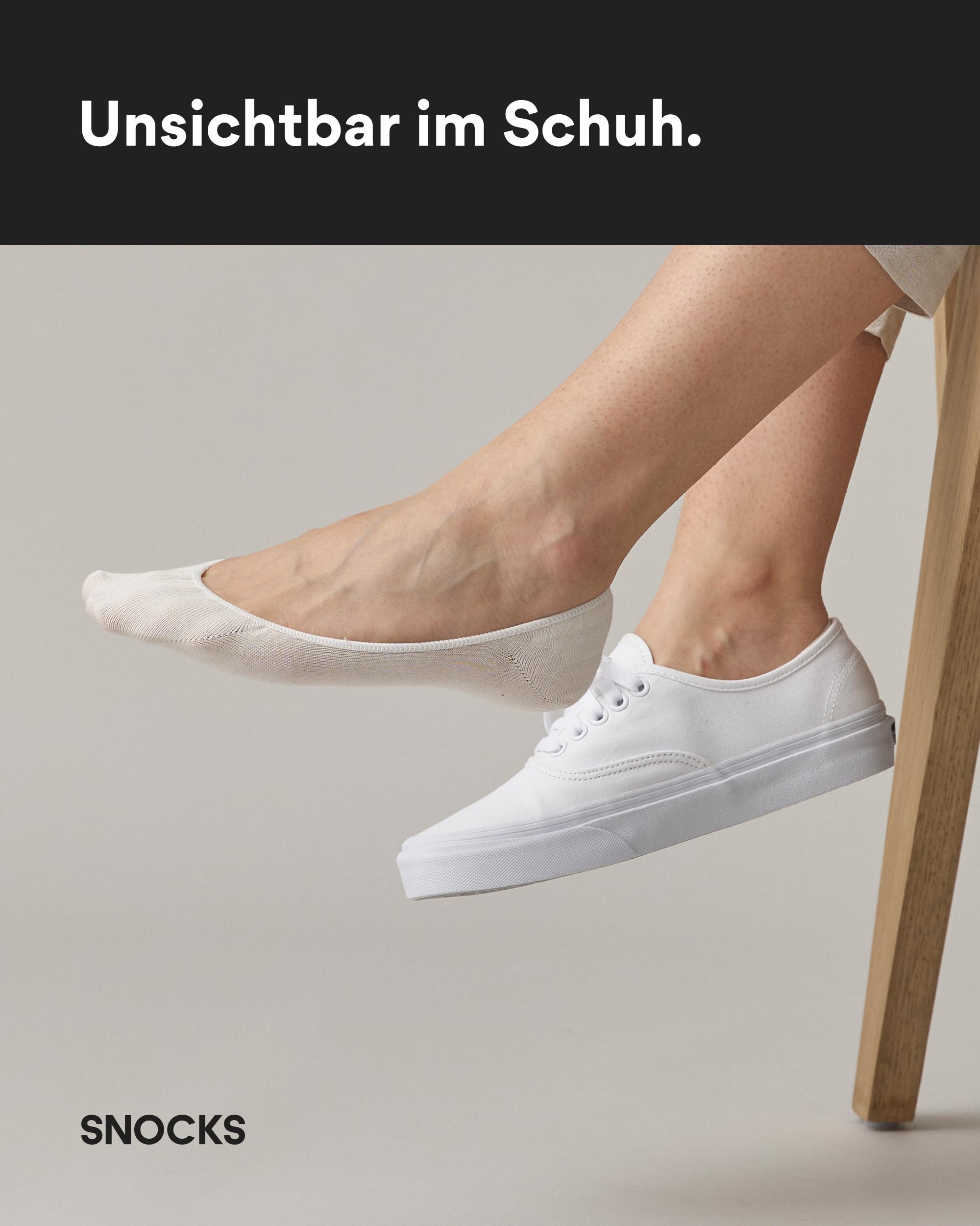 Snocks Ballerina Socken aus Bio-Baumwolle - 6 Paar - Füßlinge Damen & Herren mit Silikonstreifen - Gr. 35-46 - Atmungsaktiv & Weich