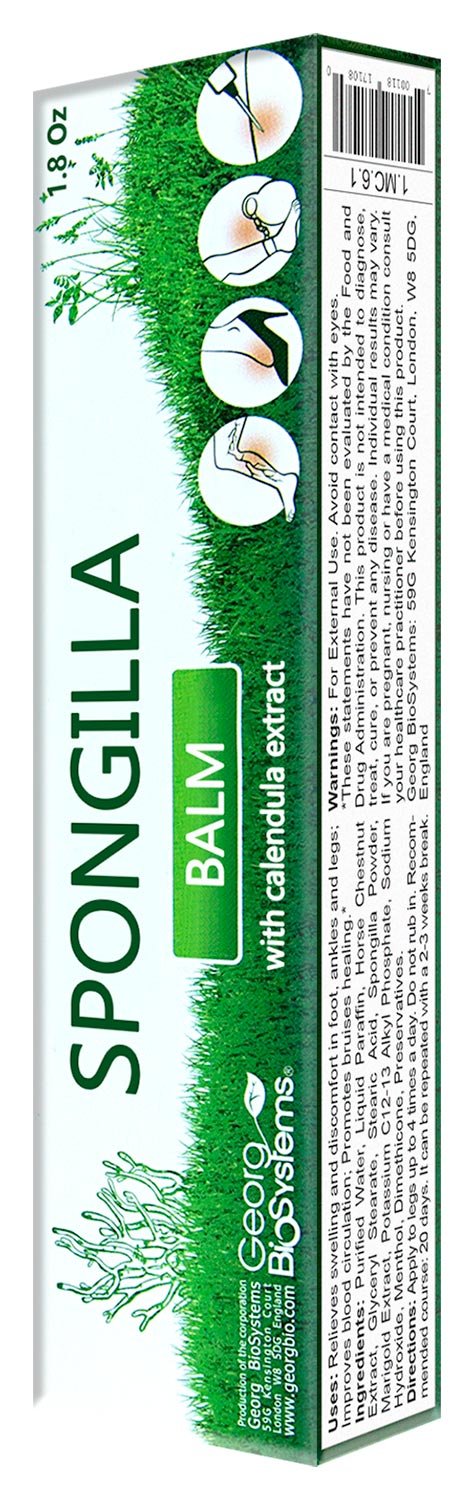 Bodyaga Balm with Horse Chestnut & Calendula – Soothing Leg Cream with Spongilla Extract – Cooling Menthol Formula for Tired Legs & Skin Texture Improvement – 1.76 oz (50g) (2 Pack)