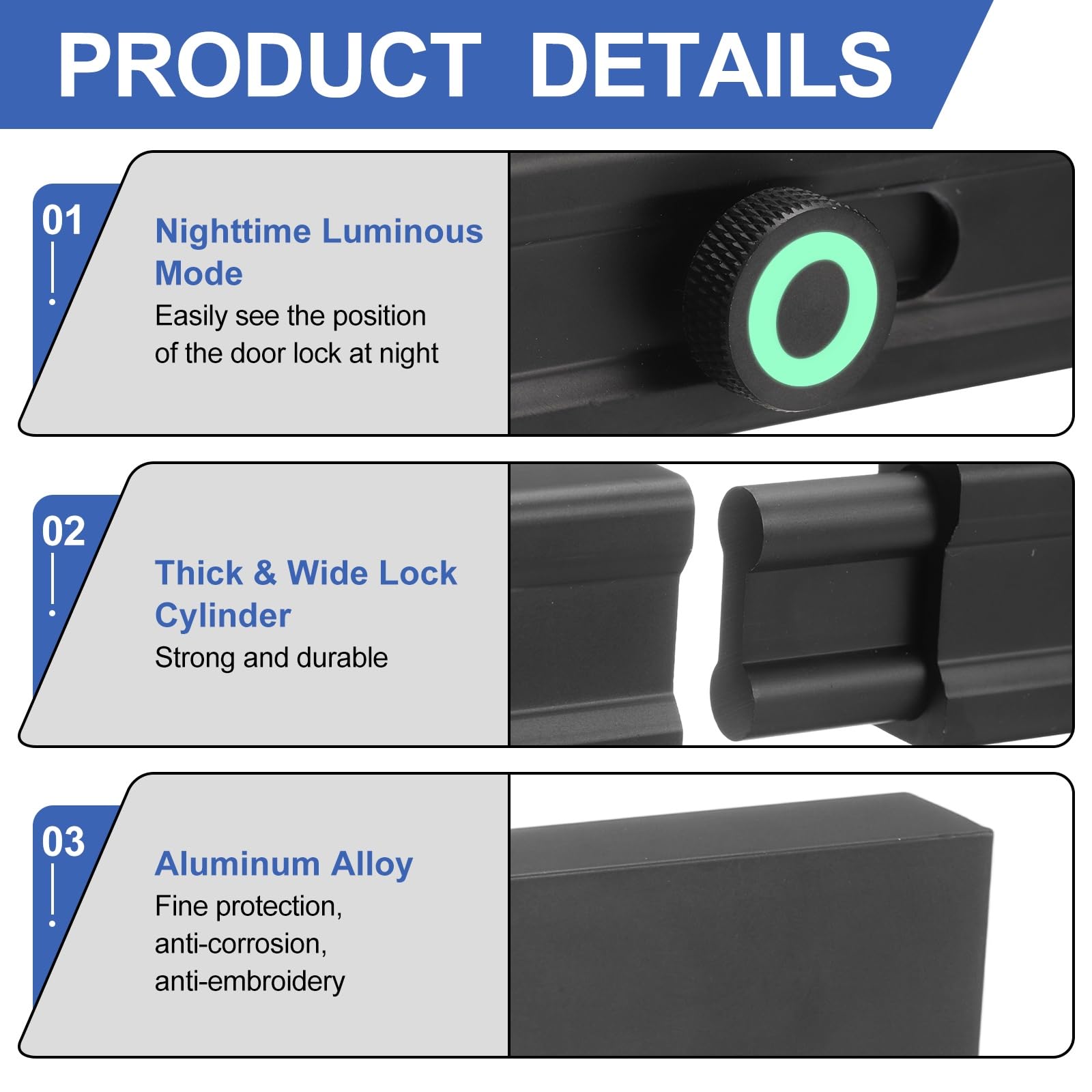 PATIKIL Slide Barrel Bolt Latch Lock 100mm - Image 3