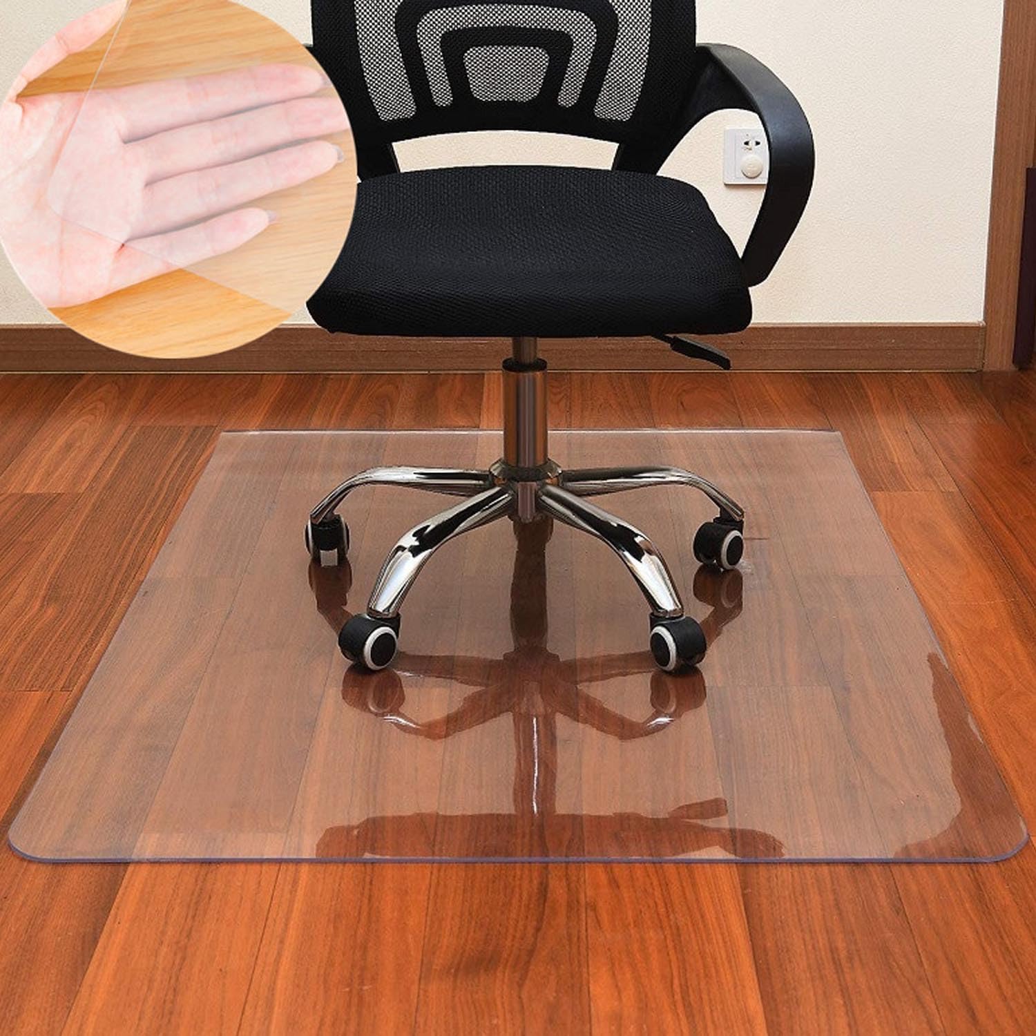 Office Chair Mat Transparent Desk Chair Mat for Hard Floors PVC Floor Protector Mat for Office Chair On
