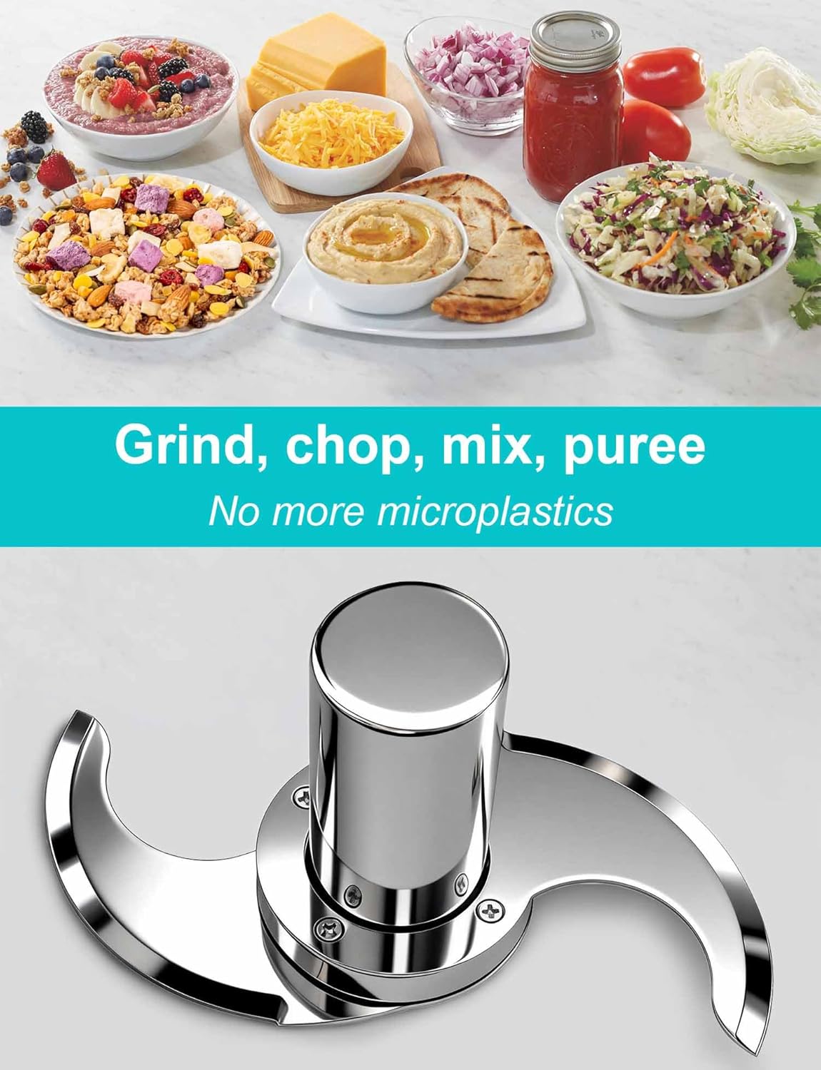 Stainless Steel Blade for Robot Coupe Food Processor Replacement Blade, Fit R301, R301 Dice, R301 Ultra, R401, R402