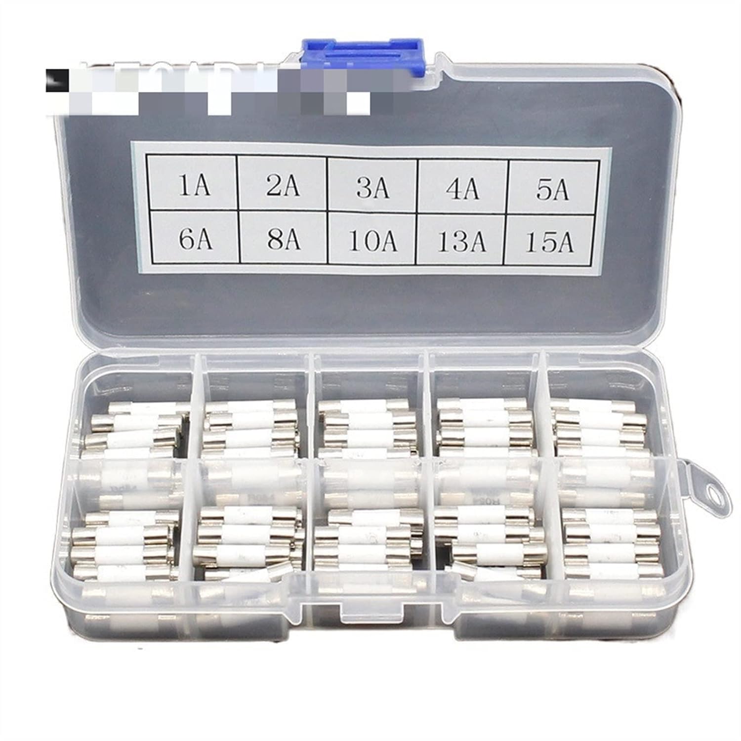Fuse 100pcs Ceramic 5mm x 20mm Slow Blow T 1A 2A 3A 4A 5A 6A 8A 10A 13A 15A 250V