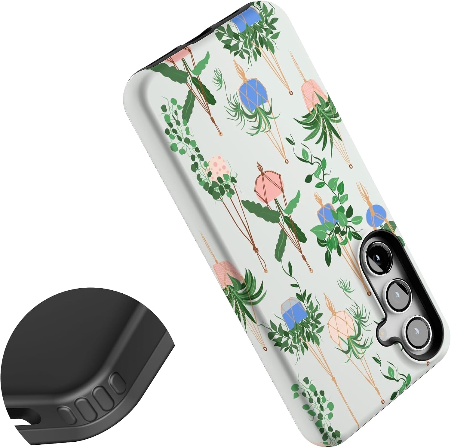 Casely Galaxy S24 Case | Hanging Around | Potted Plants Floral | Essential Slim Dual-Layer Protective Design