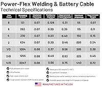 Vista 4 de WNI - Cable de cobre para batería de soldadura ultra flexible calibre 1/0 de 10 pies, color negro, 1/0 AWG, fabricado en los Estados Unidos