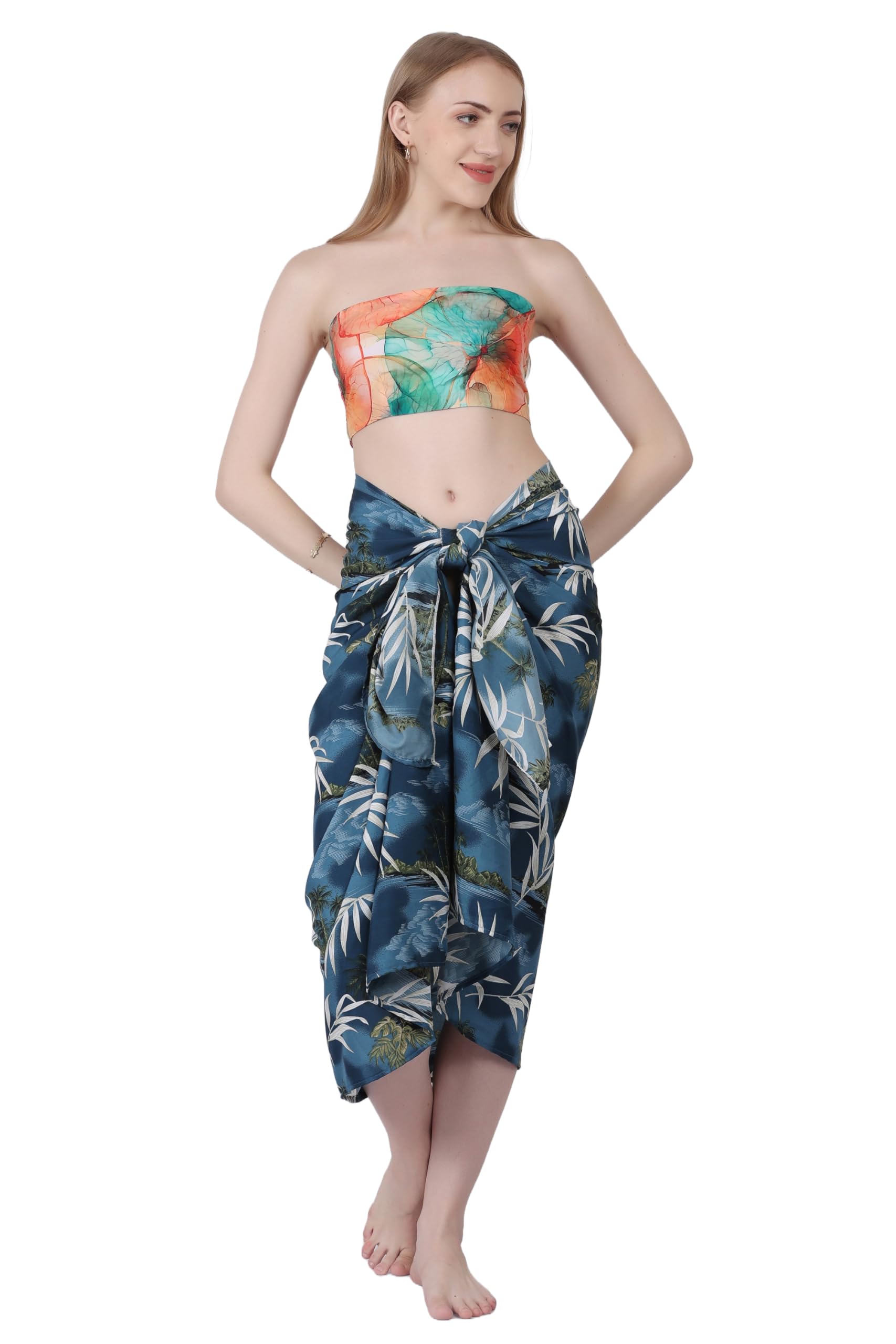 Blue Sarong Beach Coverups Sarongs For women Beach Wear Bikini Wrap