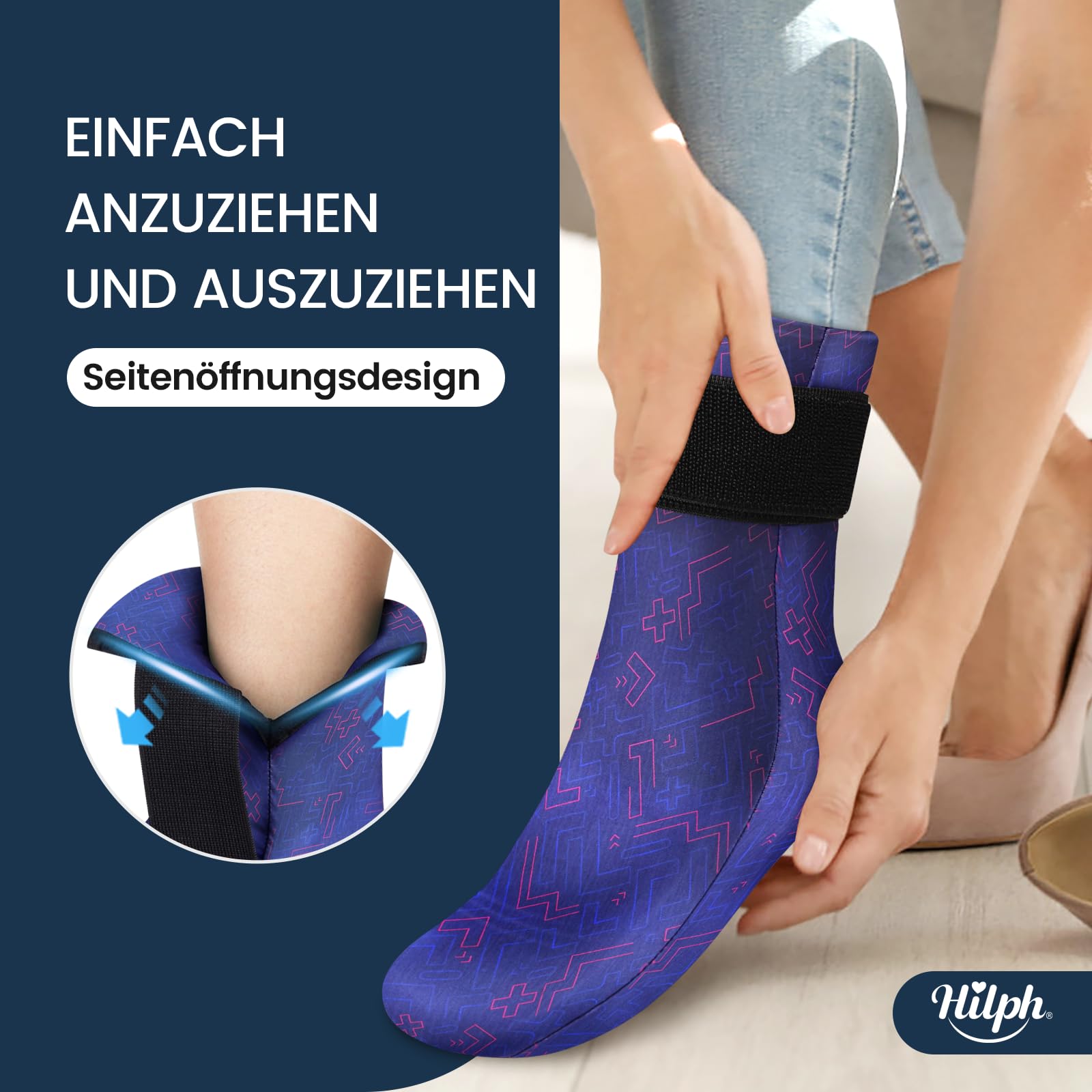 Hilph Calcetines de enfriamiento para pies, almohadillas de enfriamiento para hinchazón, terapéuticos calientes y fríos, guantes de enfriamiento para pies de quimioterapia, neuropatía, quimioterapia