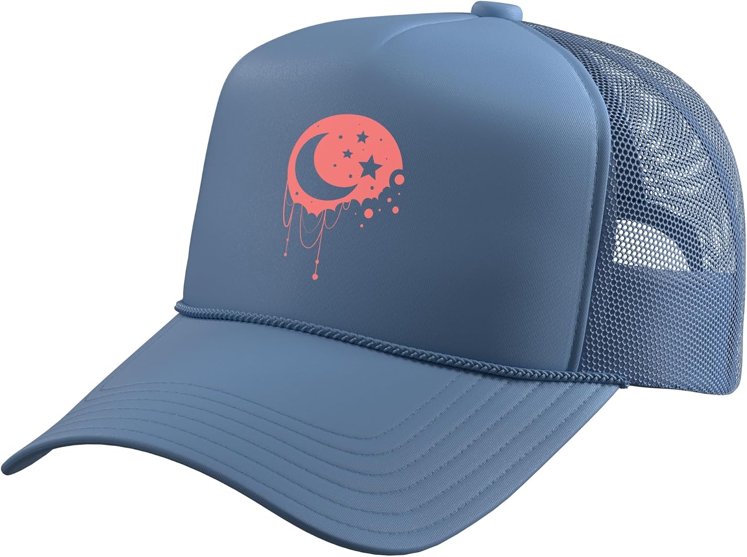 Aesthetic Clothing for Girls I Pastel Moon Goth Trucker Hat with Adjustable Mesh Back