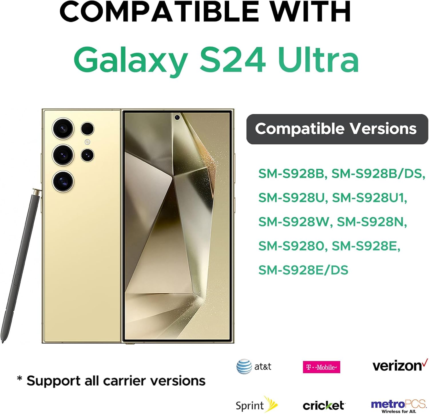 GREEN FUSION for Galaxy S24 Ultra Battery Replacement, EB-BS928ABY New 0 Cycle Battery Compatible with Samsung S24 Ultra SM-S928U/B/U1, Includes Instruction & Toolkit