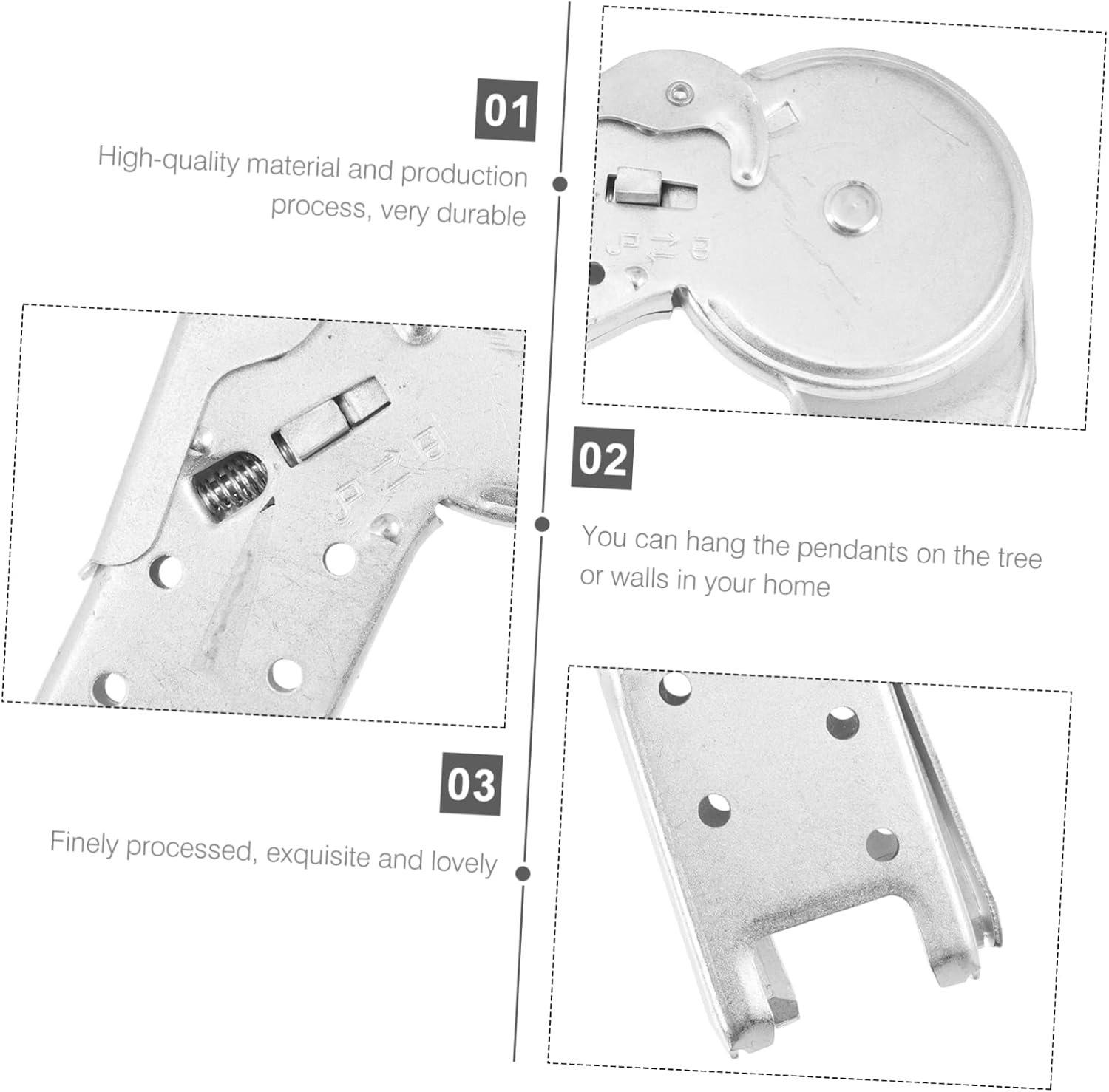 Vaguelly Folding Ladder Hinge Aluminum Alloy Replacement Part Adjustable Hinge for Step Ladder Suitable for Attic Use Sturdy and Reliable Design