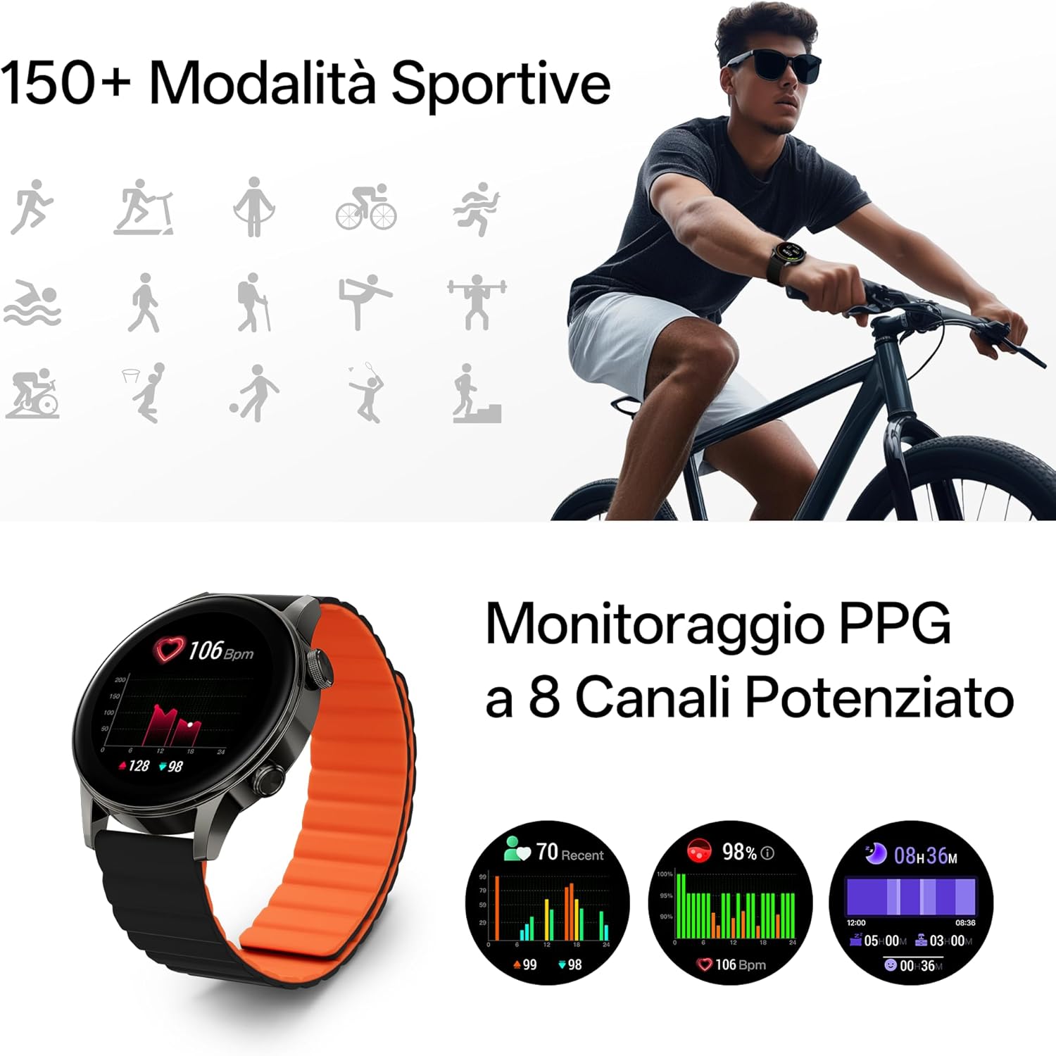 สมาร์ทวอทช์ Black Shark S3 แสดงโหมดกีฬาและข้อมูลสุขภาพ