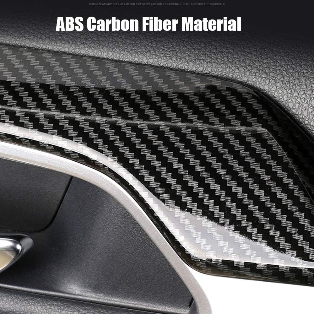 XITER 4pcs ABS Carbon Fiber Car Interior Door Panel Stripe Cover Inner Door Handle Covers Trim for Toyota RAV4 2019 2020 2021 2022 2023 2024 2025