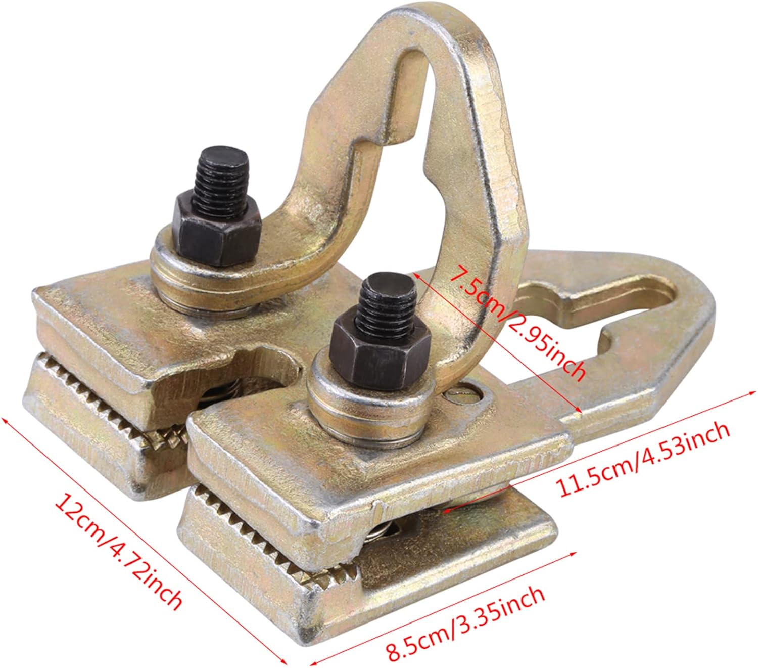 5 Ton Auto Body Repair Clamp Right Angle Self-Tightening Puller Universal Frame Dent Repair Tool Kit for Top Straight Pull Back 10,000lbs