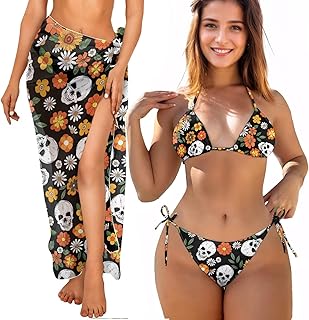 Sexy 3 Piece Bathing Suit Sets for Women Swimsuit with Matching Cover Up