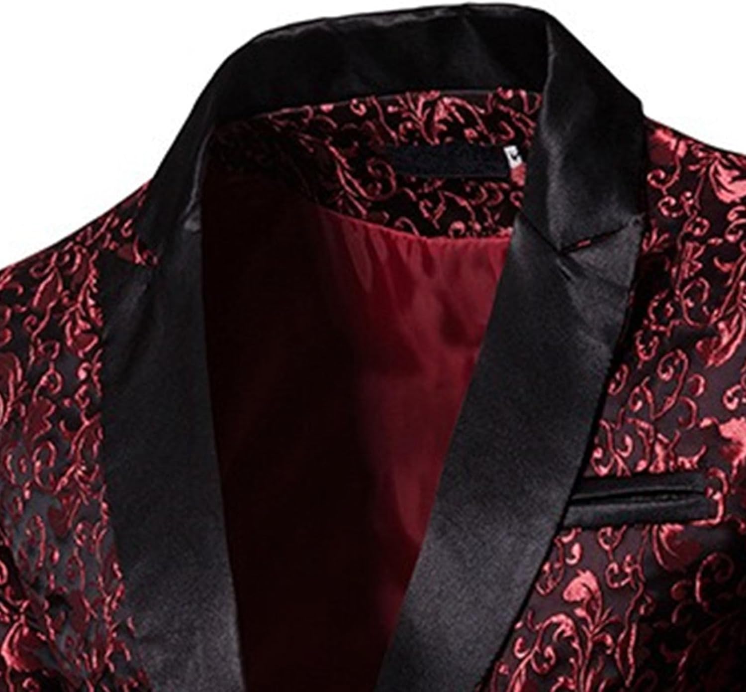 Mens Floral Tuxedo Jacket Paisley Shawl Lapel Suit Blazer Jacket Dinner Prom Party Wedding Suit Jacket