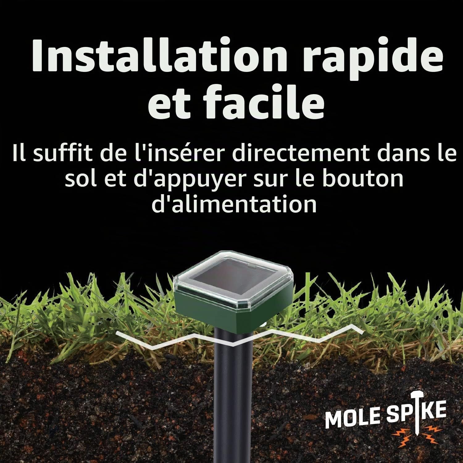 Répulsif pour Anti Taupe,Répulsif Taupe Ultrason,Répulsif Taupe,Répulsif Taupe Solaire à U - Analyse des détails et conception