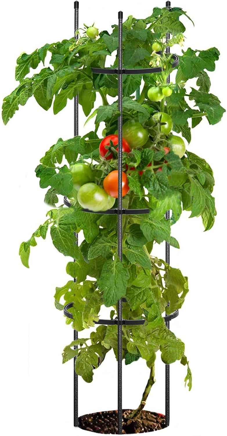 Tomato Cages, Metal Heavy Duty Adjustable Garden Tomato Cage, Suitable for
