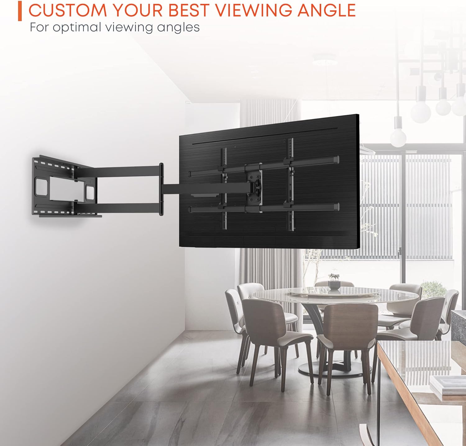 Gеt Dіѕсоunt оƒƒеr Long Arm TV Wall Mount, TV Mount Extension Full Motion Wall Bracket with 40 inch for Most 43-80 inch Flat & Curved LED Screens, MAX VESA 800x400mm, Holds up to 110lbs