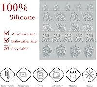 Vista 3 de 5PCS Leaf Molds Silicone Baking Fondant Tuile Molds, Hollow 3D Coral Branch Leaf Tuille Lace Silicone Cake Moulds, Polymer Clay Mold for Baking