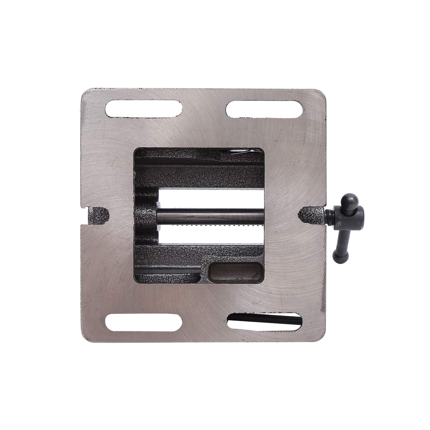 TOPWAY Étau de Perceuse à Colonne Inclinable 4" 100mm, Professionnel Étau à Pince d'angle Inclinable Pince d'établi de Table de pour Travail en Acier