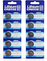 Pilha Bateria Moeda CR2032 3V Lithium Para Relógio de Pulso Controle Remoto Calculadora Placa Mãe e Dispositivos Eletrônicos - Kit 10 Unidades