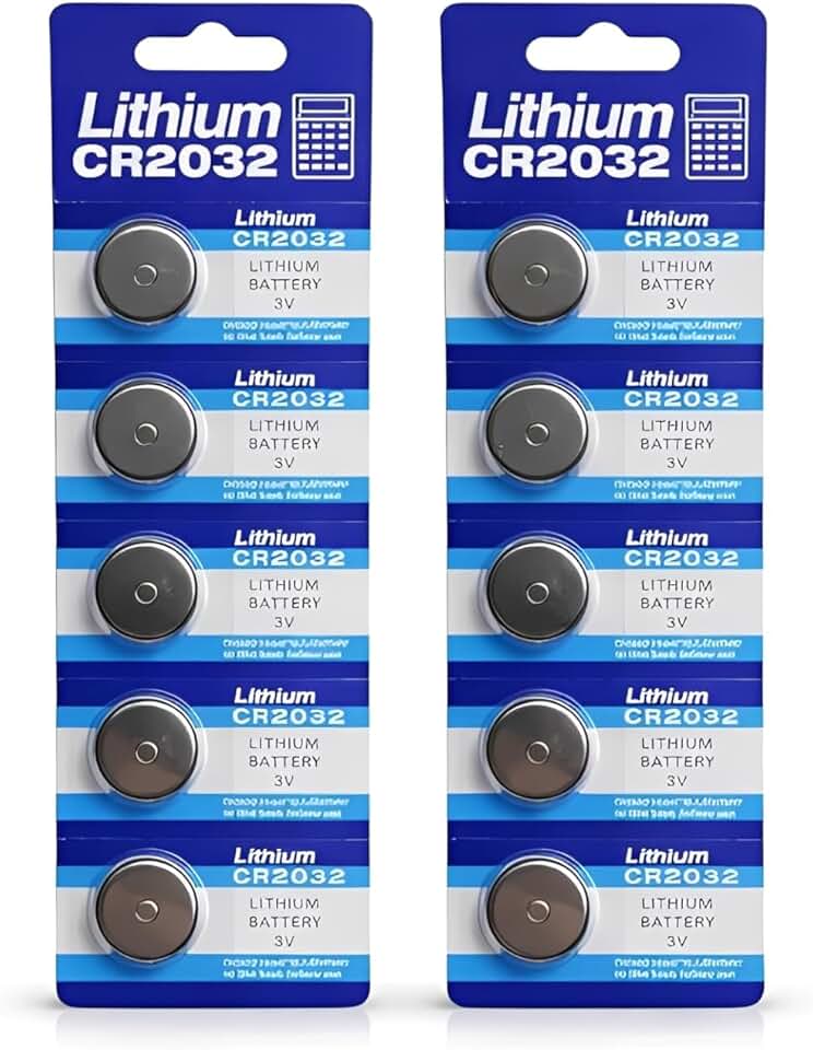 Pilha Bateria Moeda CR2032 3V Lithium Para Relógio de Pulso Controle Remoto Calculadora Placa Mãe e Dispositivos Eletrônicos - Kit 10 Unidades