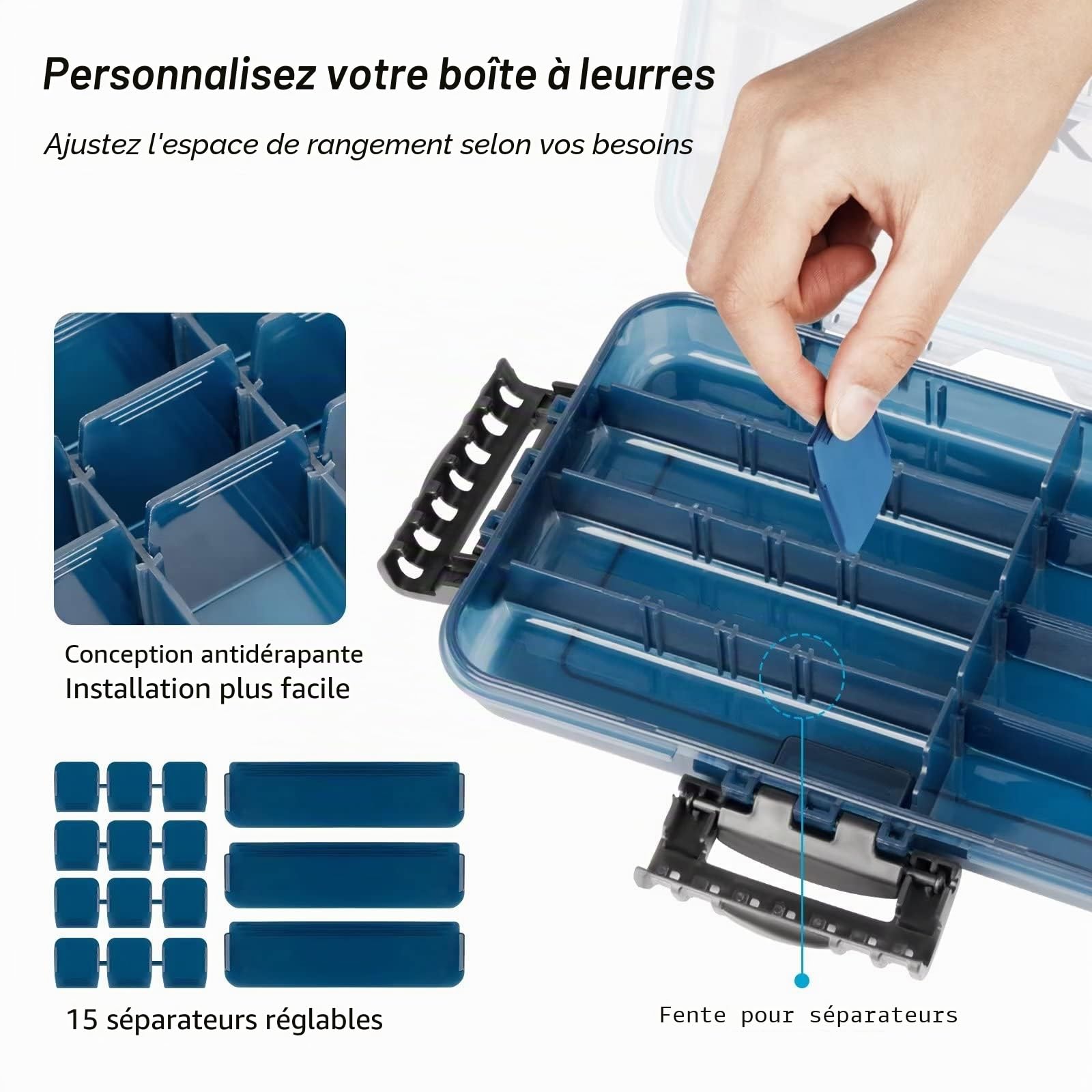 THKFISH Boîte d'Appâts de Pêche 3400/3500/3600/3700 - Valise étanche à Mouvement de Va-et-Vient