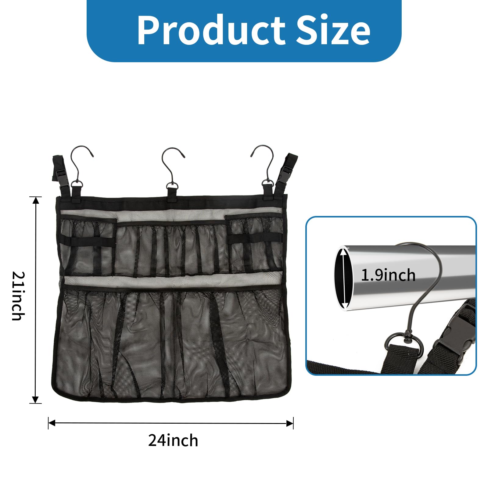 Filet De Rangement Pour Bouées De Piscine – 150x85x30 Cm, Pliable | Séchage Rapide, Accroche Clôture