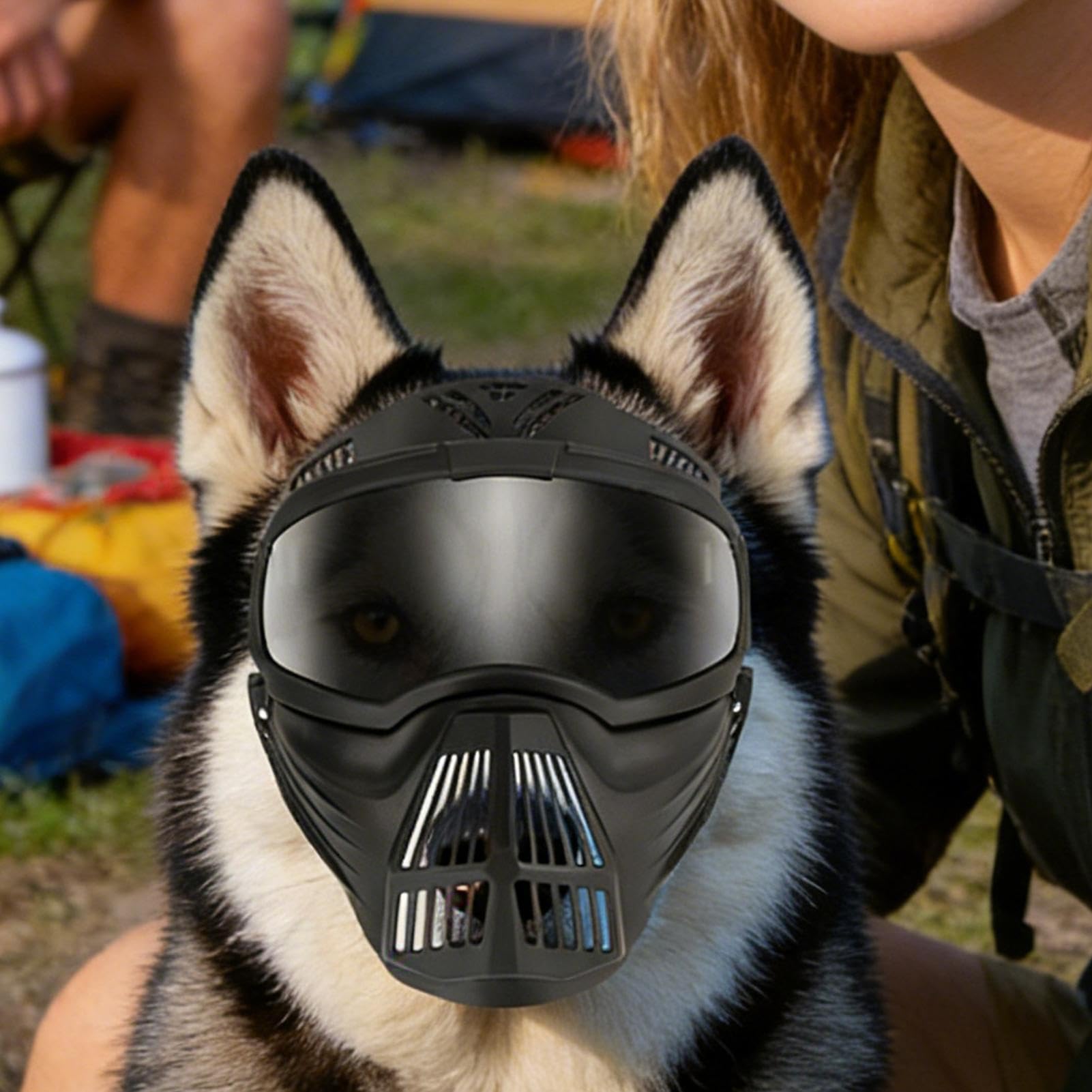 Occhiali da Sole per Cani Taglia Grande Occhiali Antiappannamento con | Maschera Protettiva Regolabile con Protezione UV e Antivento per Addestramento e Campeggio Taglia Media e Grande