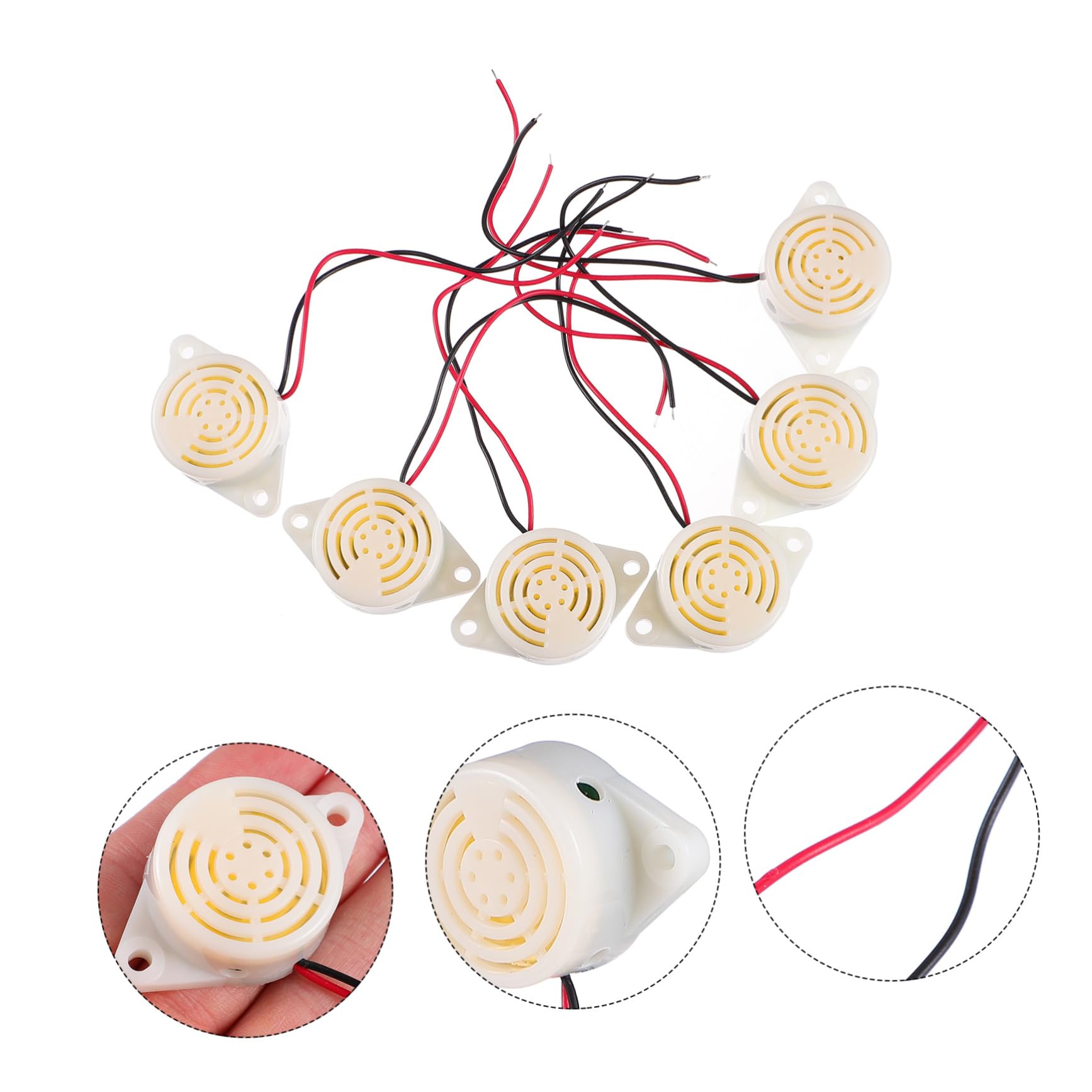 STOBAZA 1set Piezoelectric Buzzer Alarm for Electronics Printers and Copiers Sound Alarm with Wire Connection for Car Modification and Reminder Projects 6pcs