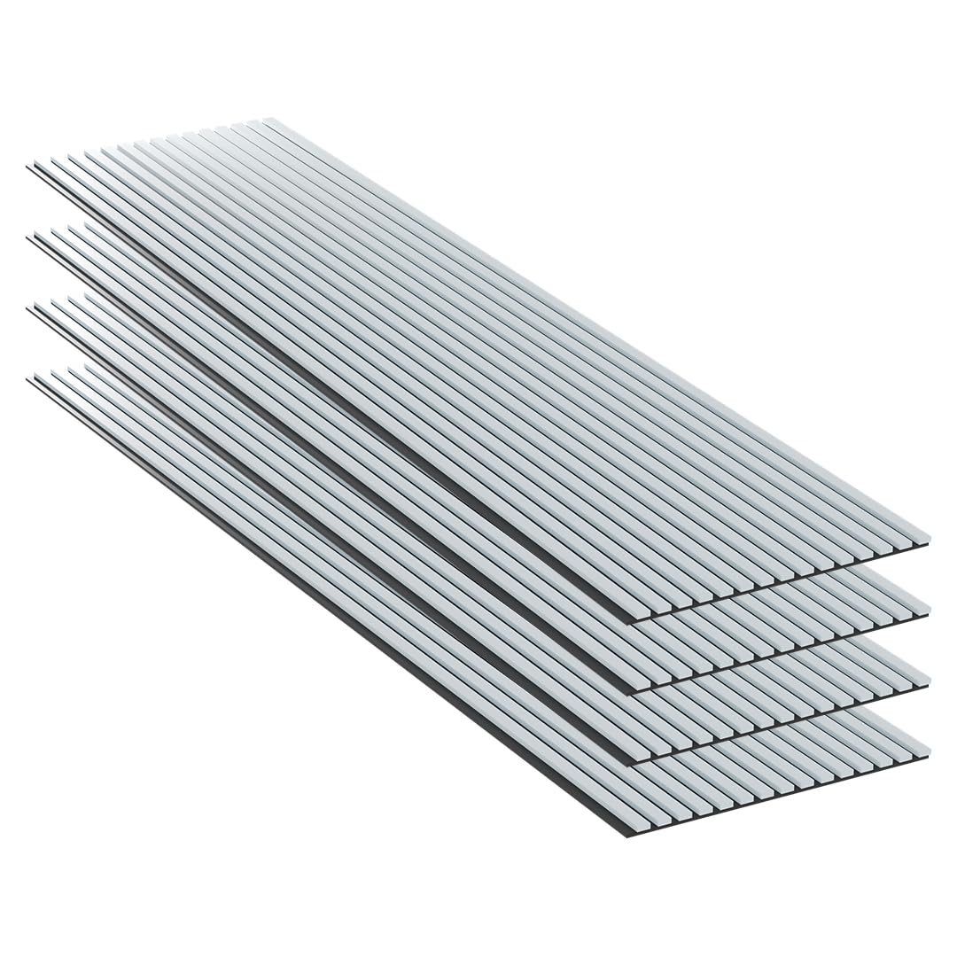 Panele akustyczne z szarej skóry - 240 x 60 cm - 11 mm - zestaw 4-5,76 m² - dekoracja ścienna i izolacja akustyczna