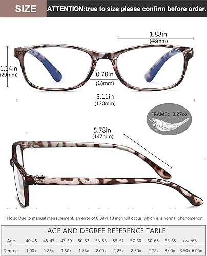 Miniatura 3 de EYEURL Gafas de lectura para mujer, con bloqueo de luz azul, paquete de 2 lentes ligeros para computadora + 3.0 lentes de bloqueo de deslumbramiento