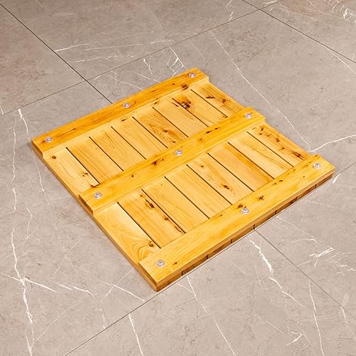 Miniatura 4 de KDDEON Tapete de ducha de baño, tapete de baño natural de bambú, diseño de listones, tapete de madera para baño, accesorios de baño, para uso en