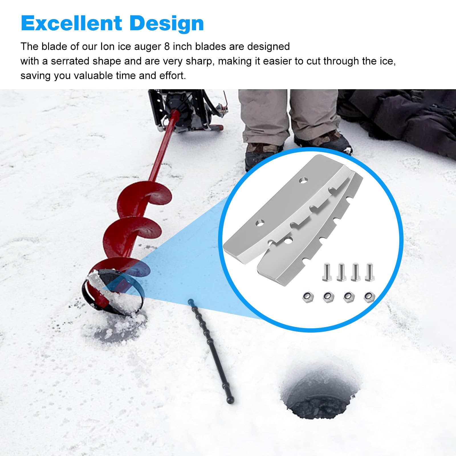 Auger Bit Eskimo Ice Auger Blades Inch Hand Auger Eskimo Quantum