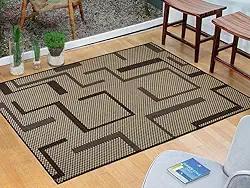 Tapete De Sala Quarto Sisal Marrom Bege 1,50M X 2,00M Lancer