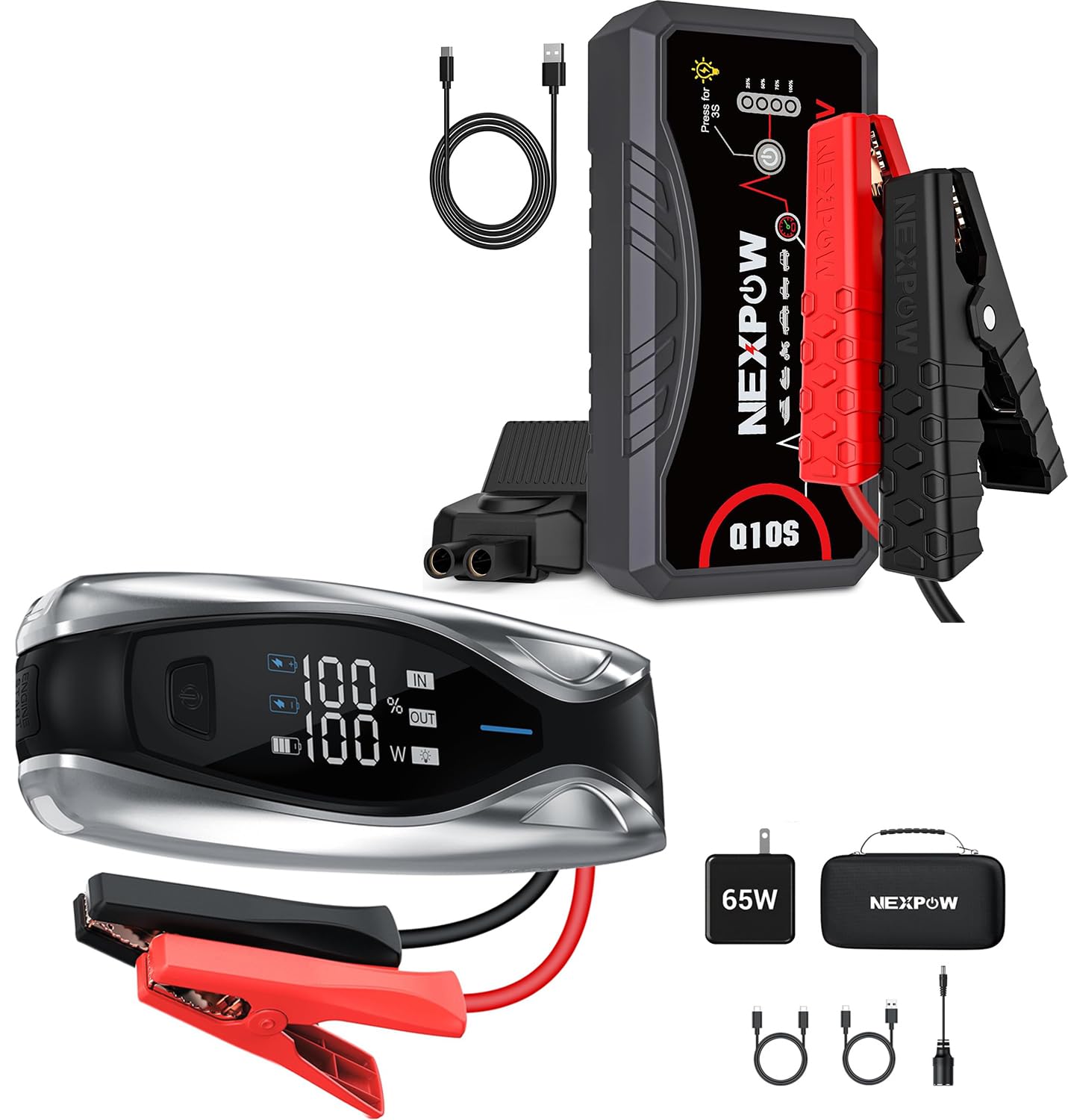 NEXPOW Q10s 3000A Portable Jump Starter X7 10000A Jump Starter