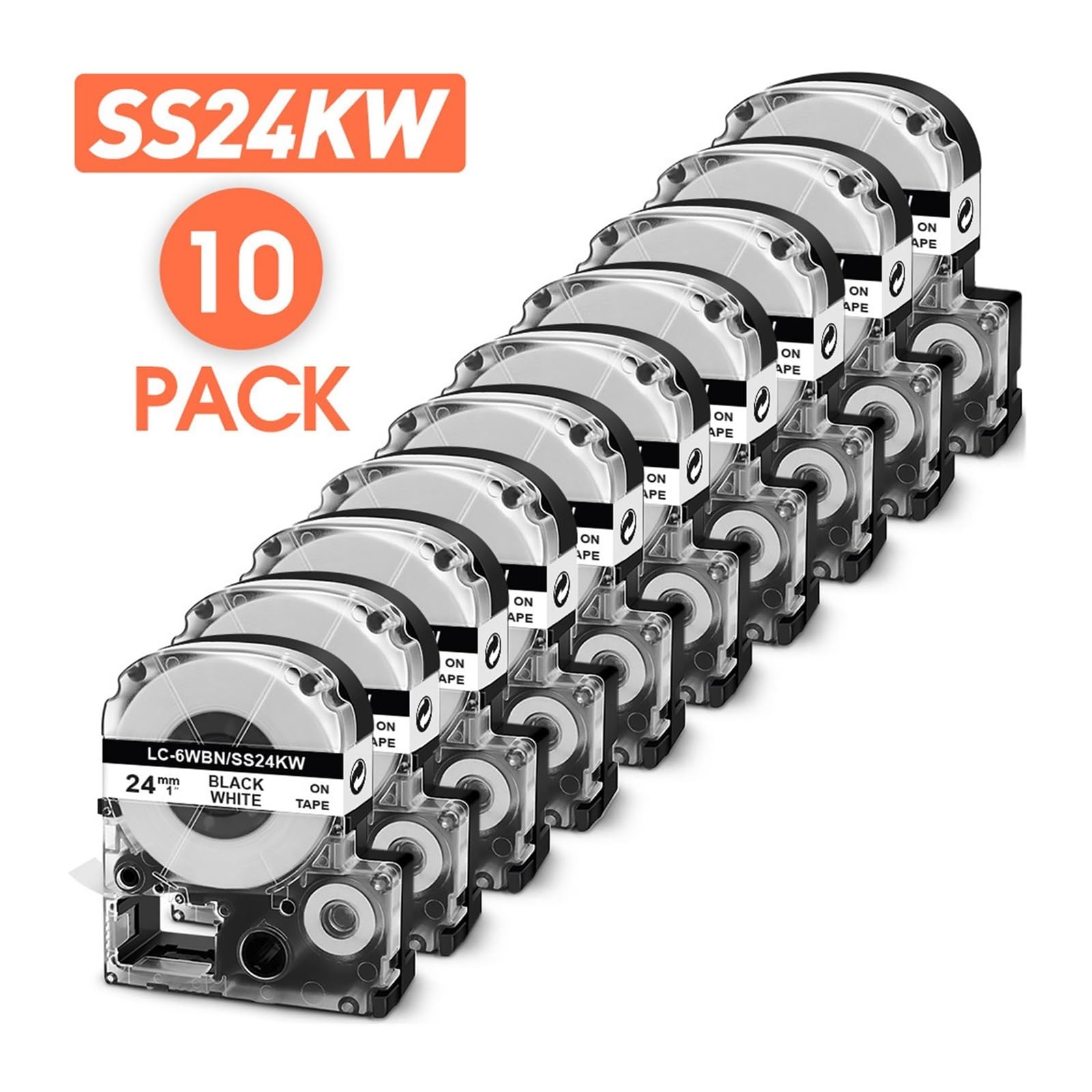 Nastro for etichette SS24KW da 10 pezzi compatibile for Epson LW700 LW900P
