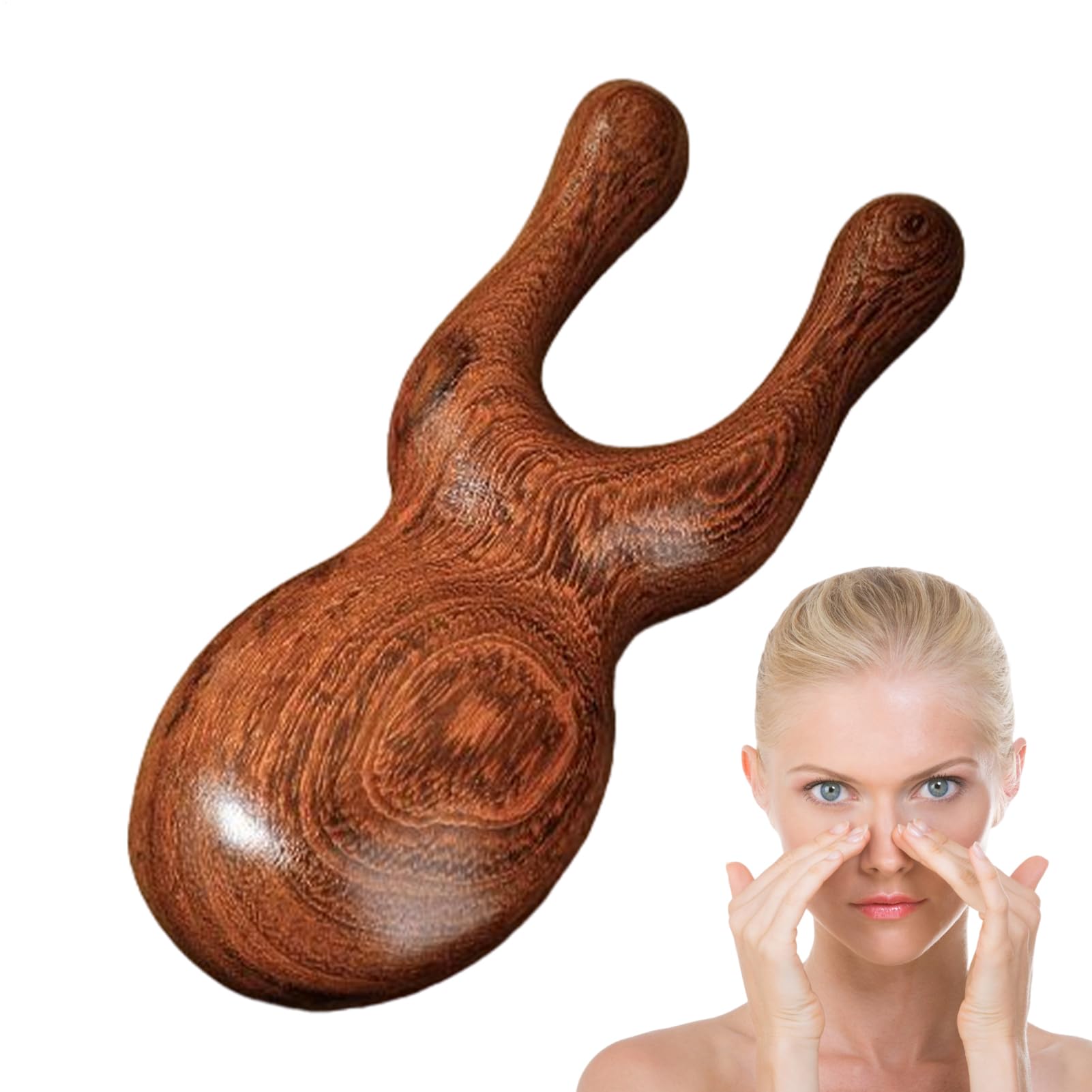 Sandelholz-Haarkamm, Tragbares Gesichtsmassage-Werkzeug, Gesichtsmassagegerät Für Ohren, Nase, Gesicht Und Augen, Verbessern Sie Die Durchblutung, Kopfhautmassage Für Männer Und Frauen