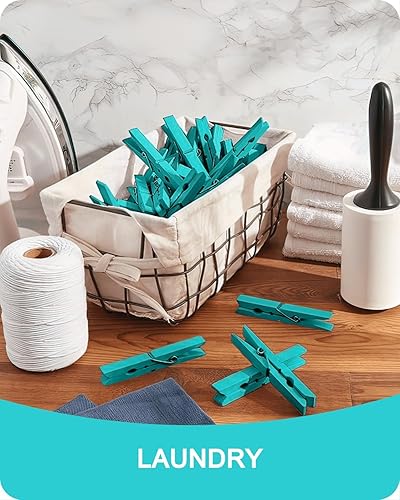 Vista 40 de Alfileres de ropa de madera para manualidades, pinzas de cierre de agarre fuerte, clips de ropa de madera de abedul, pinzas de ropa para colgar