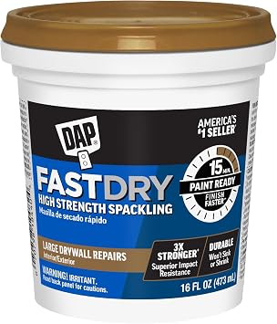 DAP Fast Dry Premium Spackling, Off White, 16 Oz 7079818440