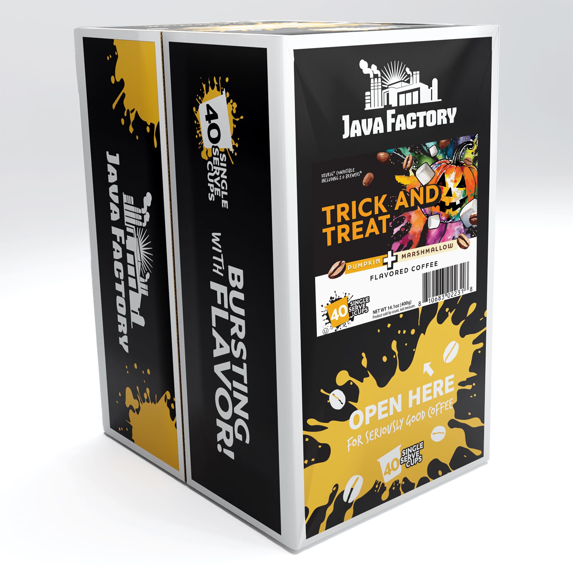 Java Factory Fall Seasonal, Single Cup Coffee, Trick and Treat, 40 Count