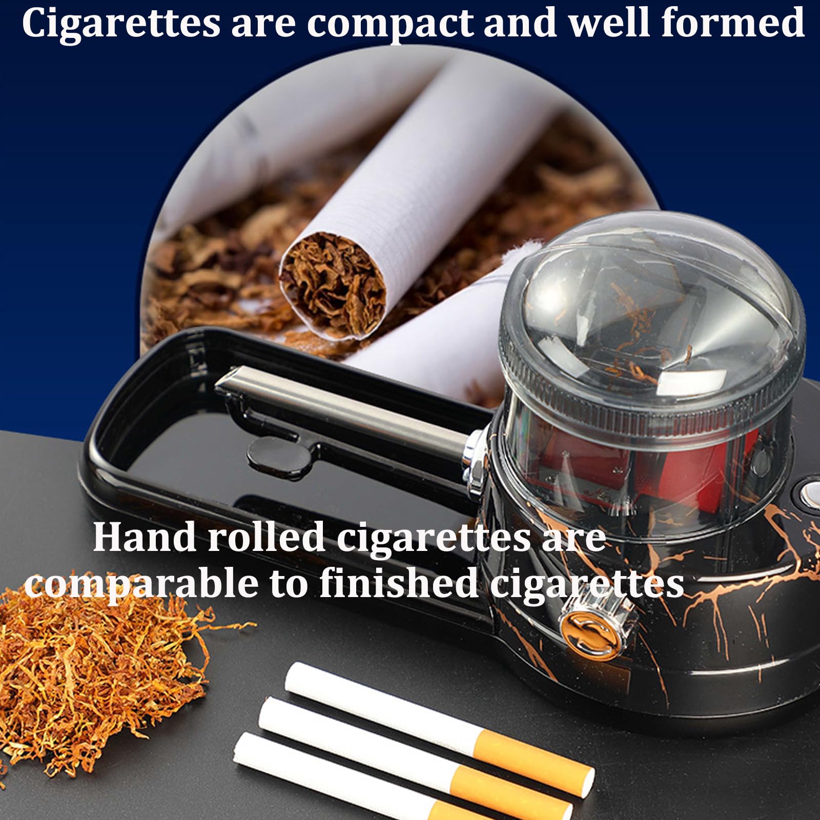 Automatico Della Sigaretta Del Rullo Del Tabacco Delle Macchine di Riempimento Della,Elasticità Del Tabacco Regolabile in 4 Livelli,con Due Tipi di Tubi Del Tabacco da 8 mm/6,5 mm,Adatti ai Fu(Size:B)